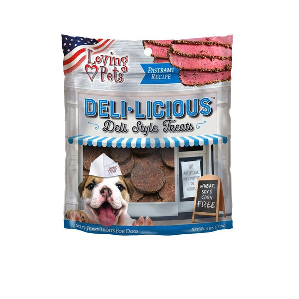 Loving Pets Deli-Licious Deli Style Treats Pastrami Recipe, 6 oz-Dog-Loving Pets-PetPhenom