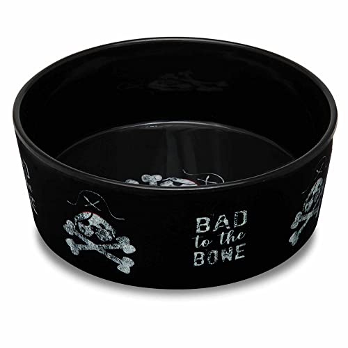 Loving Pets Dolce Moderno Bowl Bad to the Bone Design, Small - 1 count-Dog-Loving Pets-PetPhenom