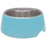 Loving Pets Electric Blue Retro Bowl, 1 count - Small-Dog-Loving Pets-PetPhenom