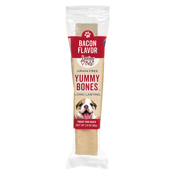 Loving Pets Grain Free Yummy Bones Bacon Flavor Filled Chew, 1 count-Dog-Loving Pets-PetPhenom