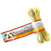 Loving Pets Nature's Choice 100% Natural Rawhide Pressed Bones, 4" Long (1 Bone)-Dog-Loving Pets-PetPhenom