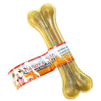 Loving Pets Nature's Choice 100% Natural Rawhide Pressed Bones, 6" Long (1 Bone)-Dog-Loving Pets-PetPhenom