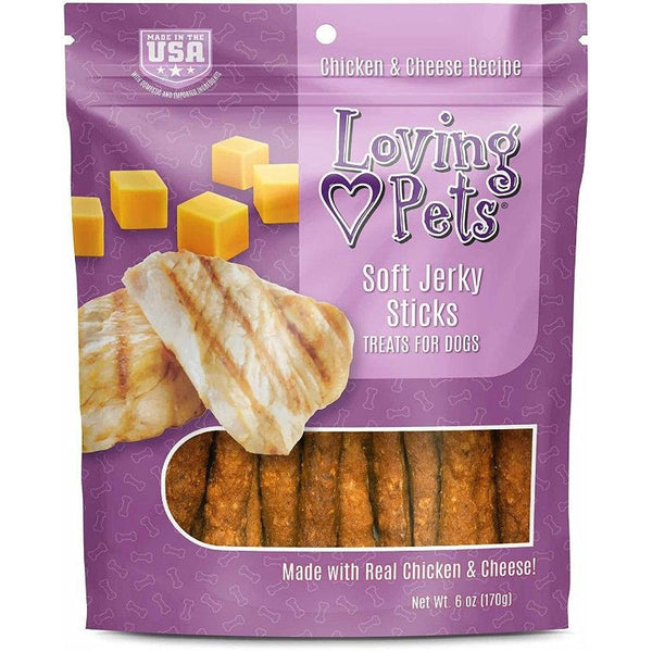Loving Pets Soft Jerky Sticks Cheese Flavor, 6 oz-Dog-Loving Pets-PetPhenom