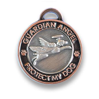 Luxepets Antique Silver/Copper Guardian Angel Dog Charm-Dog-Luxepets-PetPhenom