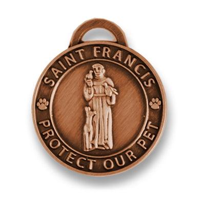 Luxepets Large Antique Copper/ St. Francis Medallion-Dog-Luxepets-PetPhenom