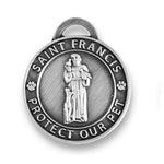 Luxepets Large Antique Silver/ St. Francis Medallion-Dog-Luxepets-PetPhenom