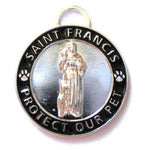 Luxepets Large Black / Silver St. Francis Medallion-Dog-Luxepets-PetPhenom