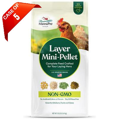 Manna Pro Manna Pro Layer Mini-Pellet, Non-GMO, 10lb-Chicken-Manna Pro-PetPhenom