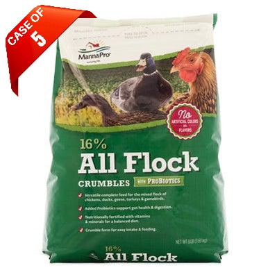 Manna Pro Manna Pro Poultry Feed All Flock with Probiotic 8 lb-Chicken-Manna Pro-PetPhenom