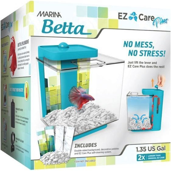 Marina Betta EZ Care Plus Aquarium Kit, 1.35 gallon - Blue-Fish-Marina-PetPhenom