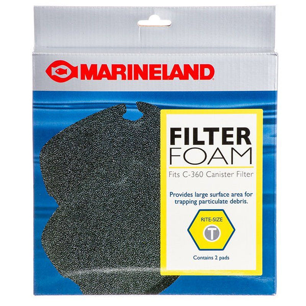 Marineland Rite-Size T Filter Foam, Fits C360 (2 Pack)-Fish-Marineland-PetPhenom