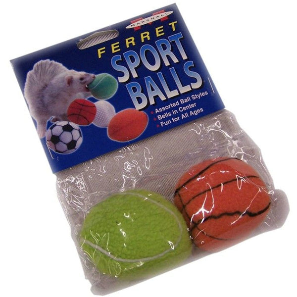 Marshall Ferret Sport Balls Assorted Styles, 2 count-Small Pet-Marshall-PetPhenom