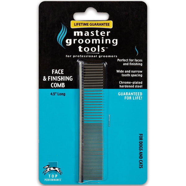 Master Grooming Tools 4.5 Inch Pet Grooming Comb, Fine and Coarse