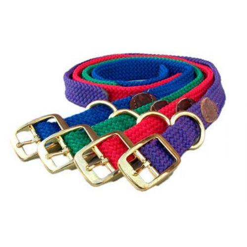 Mendota Pet Double Braid Collar- 1" x up to 18" -Purple Conf-Dog-Mendota Pet-PetPhenom