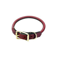 Mendota Pet Rolled Standard Collar - Chestnut - 3/4 inch -14 inch-Dog-Mendota Pet-PetPhenom