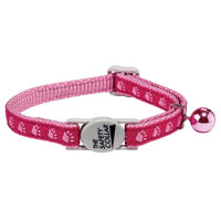 Meow Town Two-Tone Pawprint Cat Collars -Pink-Cat-Meow Town-PetPhenom