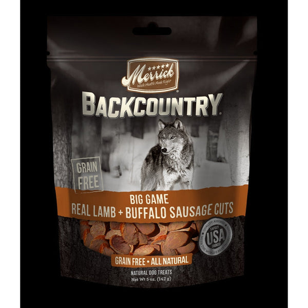 Merrick Backcountry Big Game Real Lamb and Buffalo Sausage Cuts, 5 oz-Dog-Merrick-PetPhenom