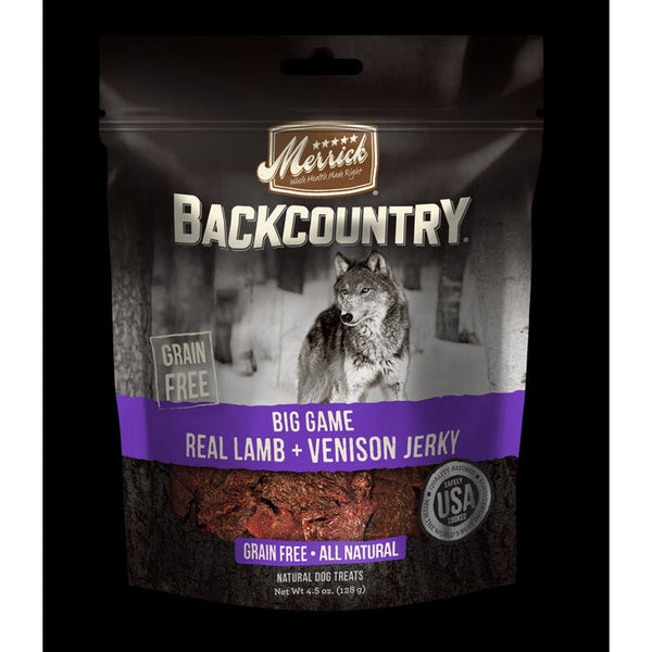 Merrick Backcountry Big Game Real Lamb and Venison Jerky, 4.5 oz-Dog-Merrick-PetPhenom