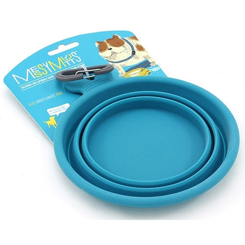 Messy Mutts Collapsible Bowl by Messy Mutts - Medium - Blue-Dog-Messy Mutts-PetPhenom