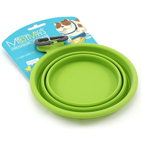 Messy Mutts Collapsible Bowl by Messy Mutts - Medium - Green-Dog-Messy Mutts-PetPhenom