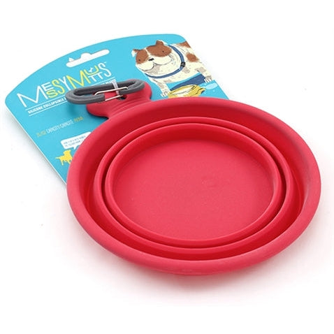Messy Mutts Collapsible Bowl by Messy Mutts - Medium - Red-Dog-Messy Mutts-PetPhenom