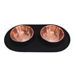 Messy Mutts Copper Silicone Double Feeder by Messy Mutts -Medium-Dog-Messy Mutts-PetPhenom