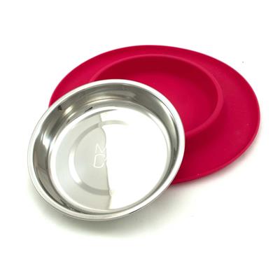 Messy Mutts Red Cat Single Bowl Silicone Feeder Medium by Messy Mutts-Cat-Messy Mutts-PetPhenom
