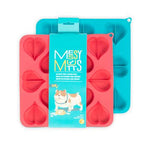 Messy Mutts Silicone Bake & Freeze Treat Making Mold, 12 x 1 oz Heart Shape 2 Pack-Dog-Messy Mutts-PetPhenom