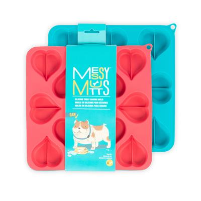 Messy Mutts Silicone Bake & Freeze Treat Making Mold, 12 x 1 oz Heart Shape 2 Pack-Dog-Messy Mutts-PetPhenom