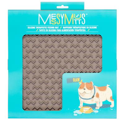 Messy Mutts Silicone Therapeutic Feeding Mat Large 12"x12" Warm Grey-Dog-Messy Mutts-PetPhenom