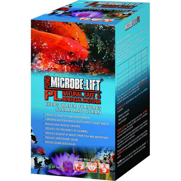 Microbe Lift PL Beneficial Bacteria for Ponds, 32 oz (Treats 11,356 Gallons)-Fish-Microbe-Lift-PetPhenom