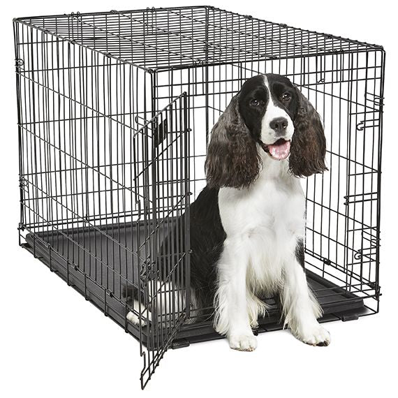 MidWest Contour Wire Dog Crate Single Door, Intermediate - 1 count-Dog-Mid West-PetPhenom