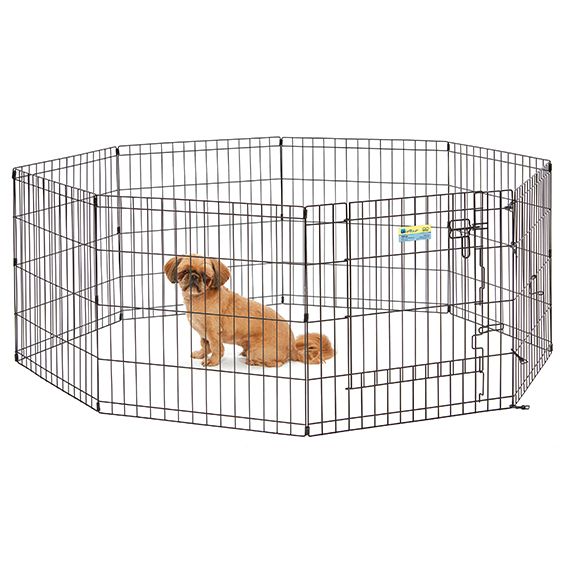 MidWest Contour Wire Exercise Pen with Door for Dogs and Pets, 24" tall - 1 count-Dog-Mid West-PetPhenom