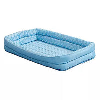 MidWest Double Bolster Pet Bed Blue, Medium - 1 count-Dog-Mid West-PetPhenom