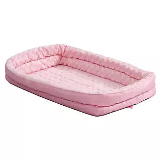 MidWest Double Bolster Pet Bed Pink, Small - 1 count-Dog-Mid West-PetPhenom