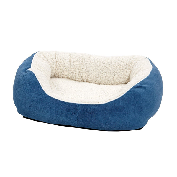 MidWest Quiet Time Boutique Cuddle Bed for Dogs Blue, Small - 1 count-Dog-Mid West-PetPhenom