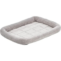 MidWest Quiet Time Deluxe Diamond Stitch Pet Bed Gray for Dogs, Large - 1 count-Dog-Mid West-PetPhenom