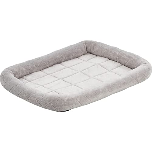 MidWest Quiet Time Deluxe Diamond Stitch Pet Bed Gray for Dogs, Medium - 1 count-Dog-Mid West-PetPhenom