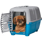 MidWest Spree Plastic Door Travel Carrier Blue Pet Kennel, Small - 1 count-Dog-Mid West-PetPhenom