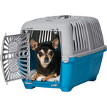 MidWest Spree Plastic Door Travel Carrier Blue Pet Kennel, X-Small - 1 count-Dog-Mid West-PetPhenom