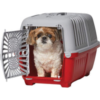 MidWest Spree Plastic Door Travel Carrier Red Pet Kennel, Small - 1 count-Dog-Mid West-PetPhenom