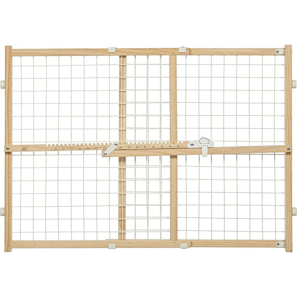MidWest Wire Mesh Wood Presuure Mount Pet Safety Gate, 24" tall - 1 count-Dog-Mid West-PetPhenom