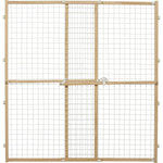 MidWest Wire Mesh Wood Presuure Mount Pet Safety Gate, 44" tall - 1 count-Dog-Mid West-PetPhenom