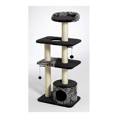 Midwest Catitude Tower Cat Furniture Black 22" x 15" x 50.5"-Cat-Midwest-PetPhenom