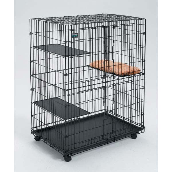 Midwest Collapsible Cat Playpen Black 36" x 23.5" x 50.5"-Cat-Midwest-PetPhenom
