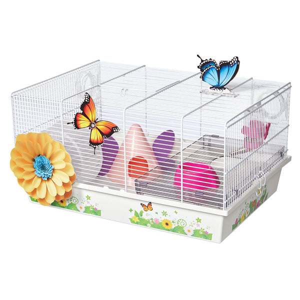Midwest Critterville Butterfly Hamster Home Clear, White 19.5" x 13.8" x 9.8"-Small Animal-Midwest-PetPhenom