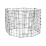 Midwest Life Stages Pet Exercise Pen with Door 8 Panels Black 24" x 36"-Dog-Midwest-PetPhenom