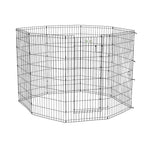 Midwest Life Stages Pet Exercise Pen with Door 8 Panels Black 24" x 42"-Dog-Midwest-PetPhenom