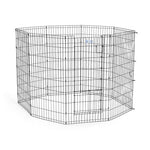 Midwest Life Stages Pet Exercise Pen with Split Door Black 24" x 24"-Dog-Midwest-PetPhenom