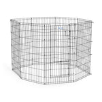 Midwest Life Stages Pet Exercise Pen with Split Door Black 24" x 42"-Dog-Midwest-PetPhenom